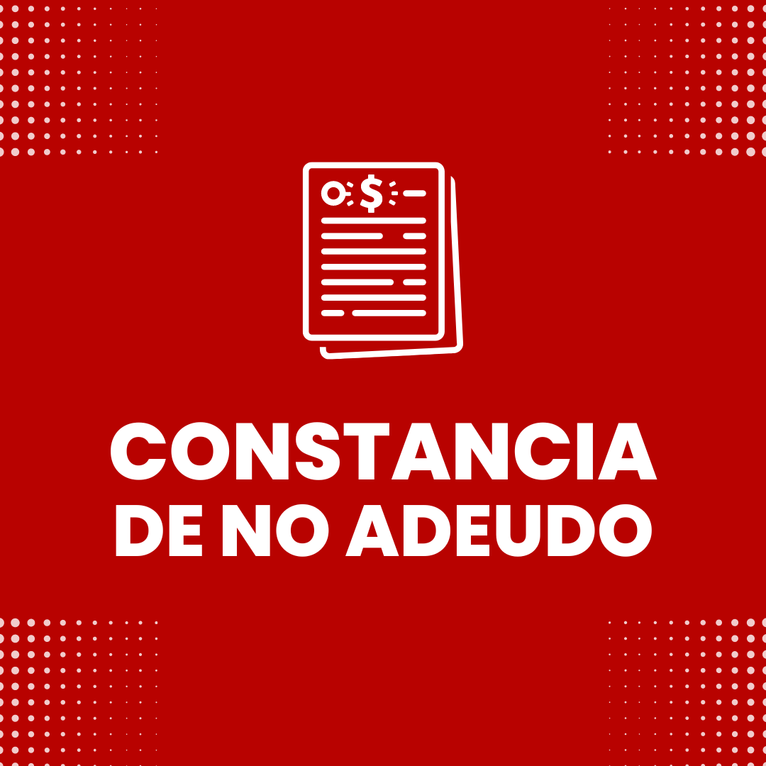 Constancia de no adeudo